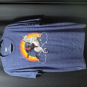 Deadpool Riding Unicorn Shirt